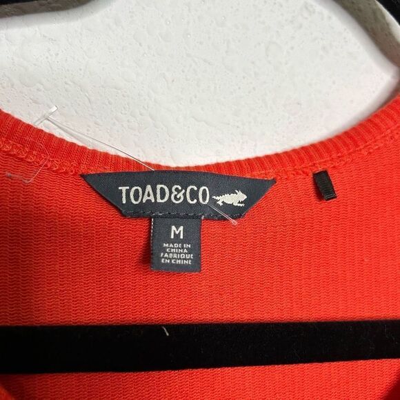 Toad & Co Women’s Orange Long Sleeve Thermal Dress Pockets Size M - Picture 5 of 14